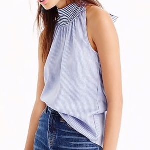 J. Crew Silk Tie Neck Halter Top
